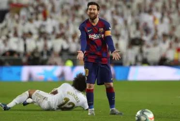 Messi y Marcelo en un clásico