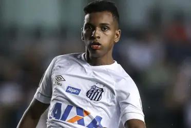 Rodrygo en el Santos