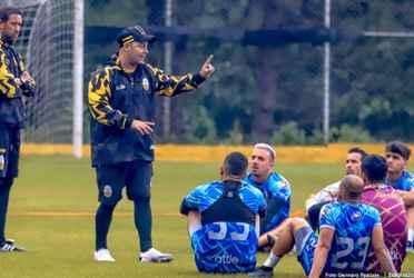 Saragó en un entrenamiento