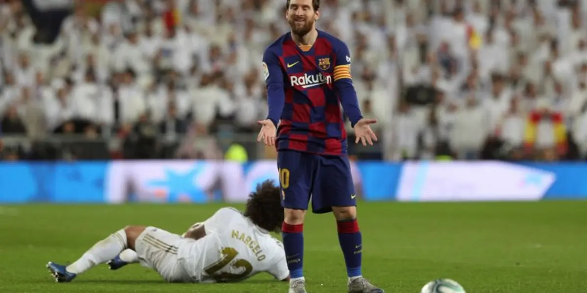 Messi y Marcelo en un clásico